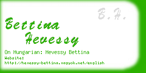 bettina hevessy business card